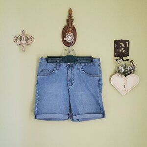 Women's light blue denim shorts